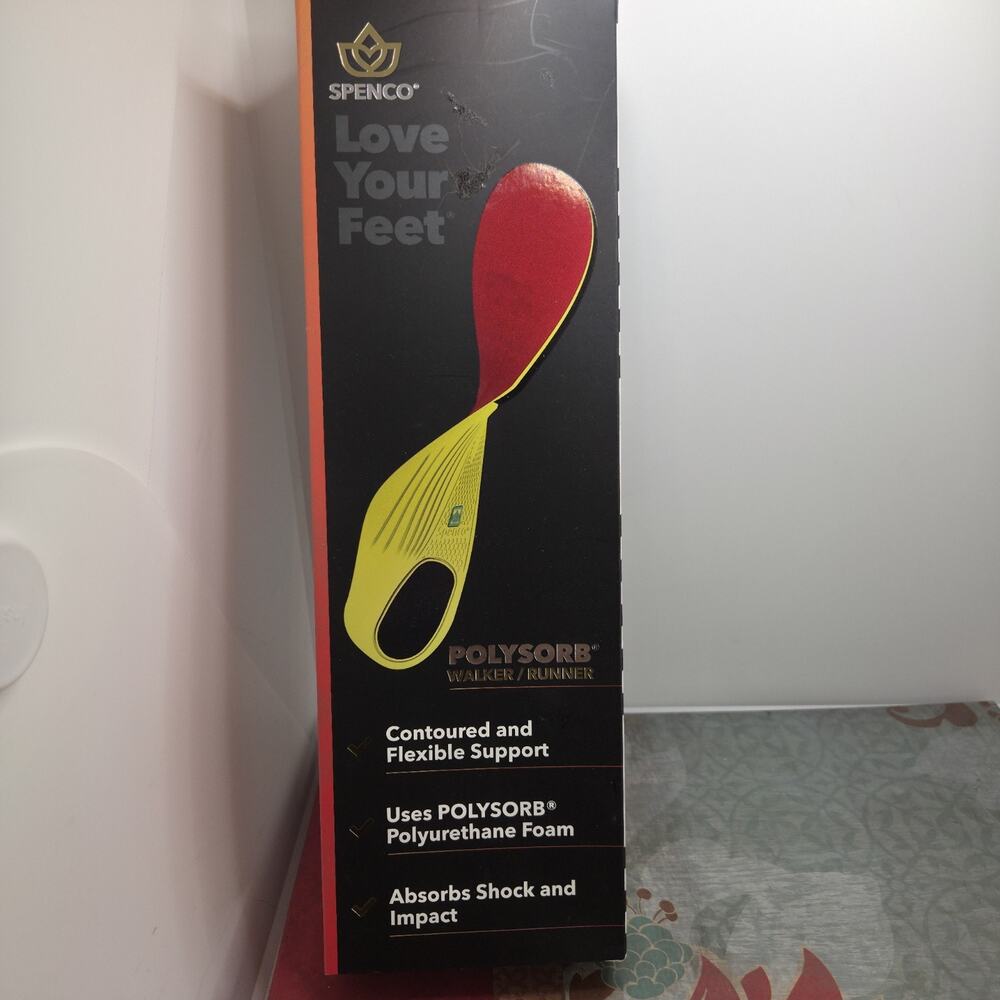 NEW Spenco PolySorb Walker/Runner Replacement Shoe Insoles Size 2 Womens 7-8.5